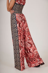 Calça Pantalona Estampa Cashmere Yacamim A26