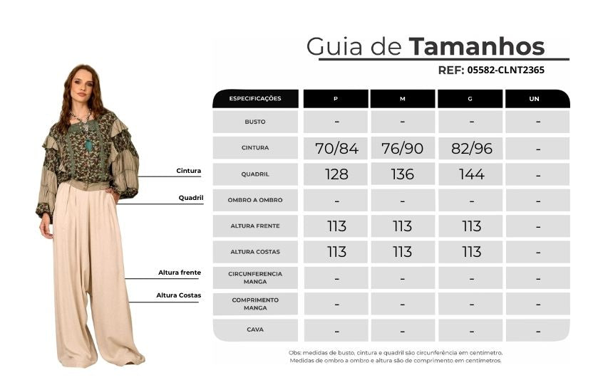 Calça Saruel De Linho Bege Nature Yacamim I5