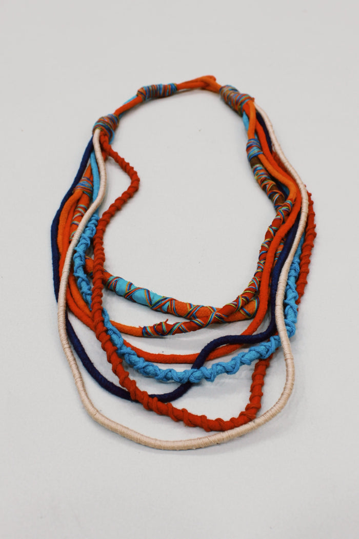 Colar Artesanal De Cordas Coloridas Yacamim #602