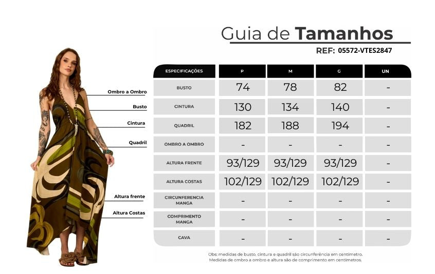 Vestido Longo Frente Única Verde Estampado Yacamim D9