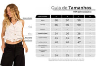 Colete Broderie Com Babados Branco Yacamim A4