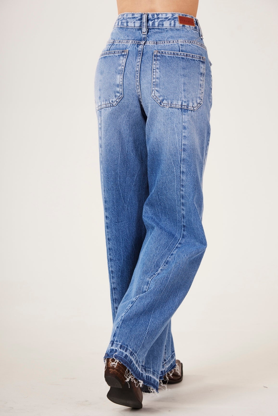 Calça Pantalona Azul Jeans Yacamim H3/4