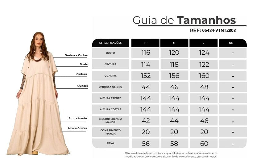 Vestido Longo Viscolinho Bege Nature Yacamim D6