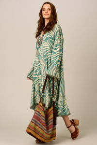 Chemise Midi Verde Estampado Yacamim L3