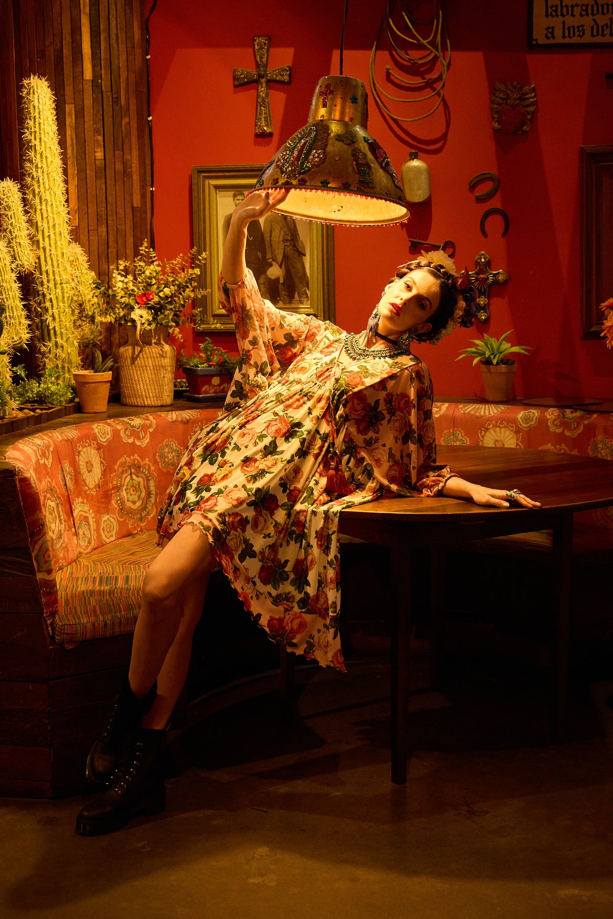 Vestido Curto De Tule Manga 3/8 Rosa Patchwork Yacamim E5