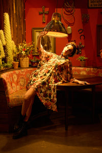 Vestido Curto De Tule Manga 3/8 Rosa Patchwork Yacamim E5