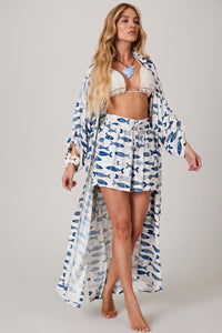 Chemise Longo Estampado Coleção Pira Omomba''e Yacamim K1