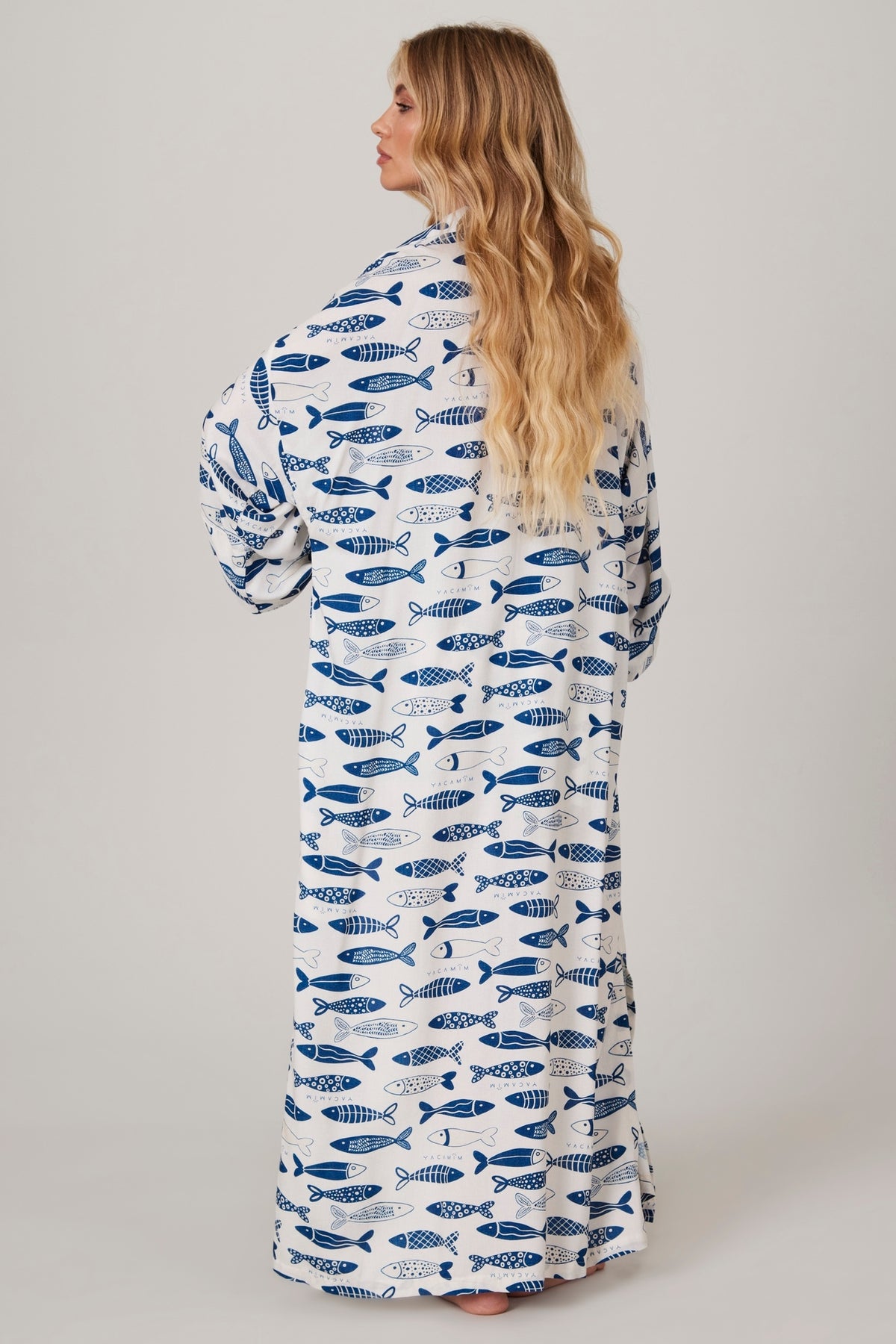 Chemise Longo Estampado Coleção Pira Omomba''e Yacamim K1