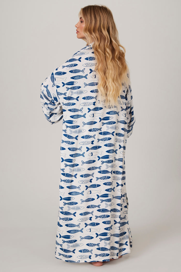 Chemise Longo Estampado Coleção Pira Omomba''e Yacamim K1