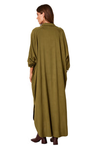 Chemise Longo Verde Musgo Yacamim M10