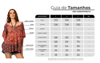 Bata Ampla Rosa Estampado Patchwork Yacamim T10