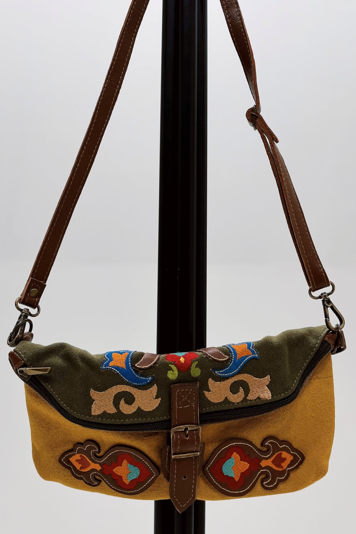 Bolsa Pochete De Lona Artesanal Yacamim #772