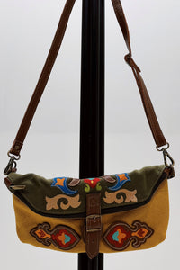 Bolsa Pochete De Lona Artesanal Yacamim #772