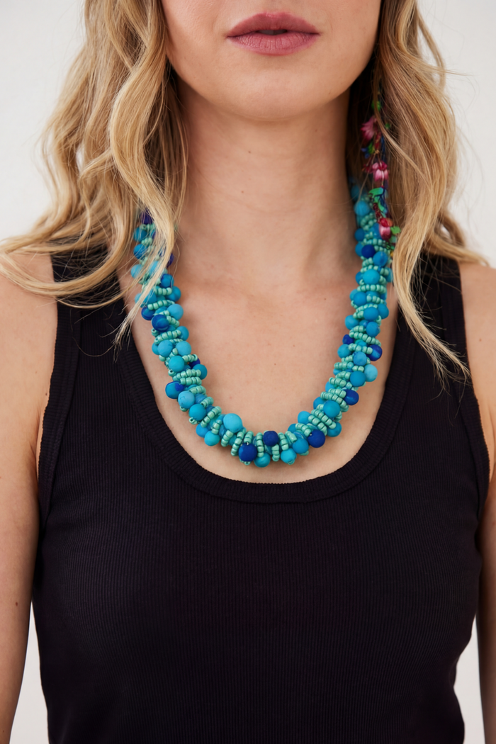 Colar Artesanal De Cordas Coloridas Yacamim #867