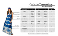 Vestido Longo Nadador Azul Tie Dye Estampa Digital Yacamim D7