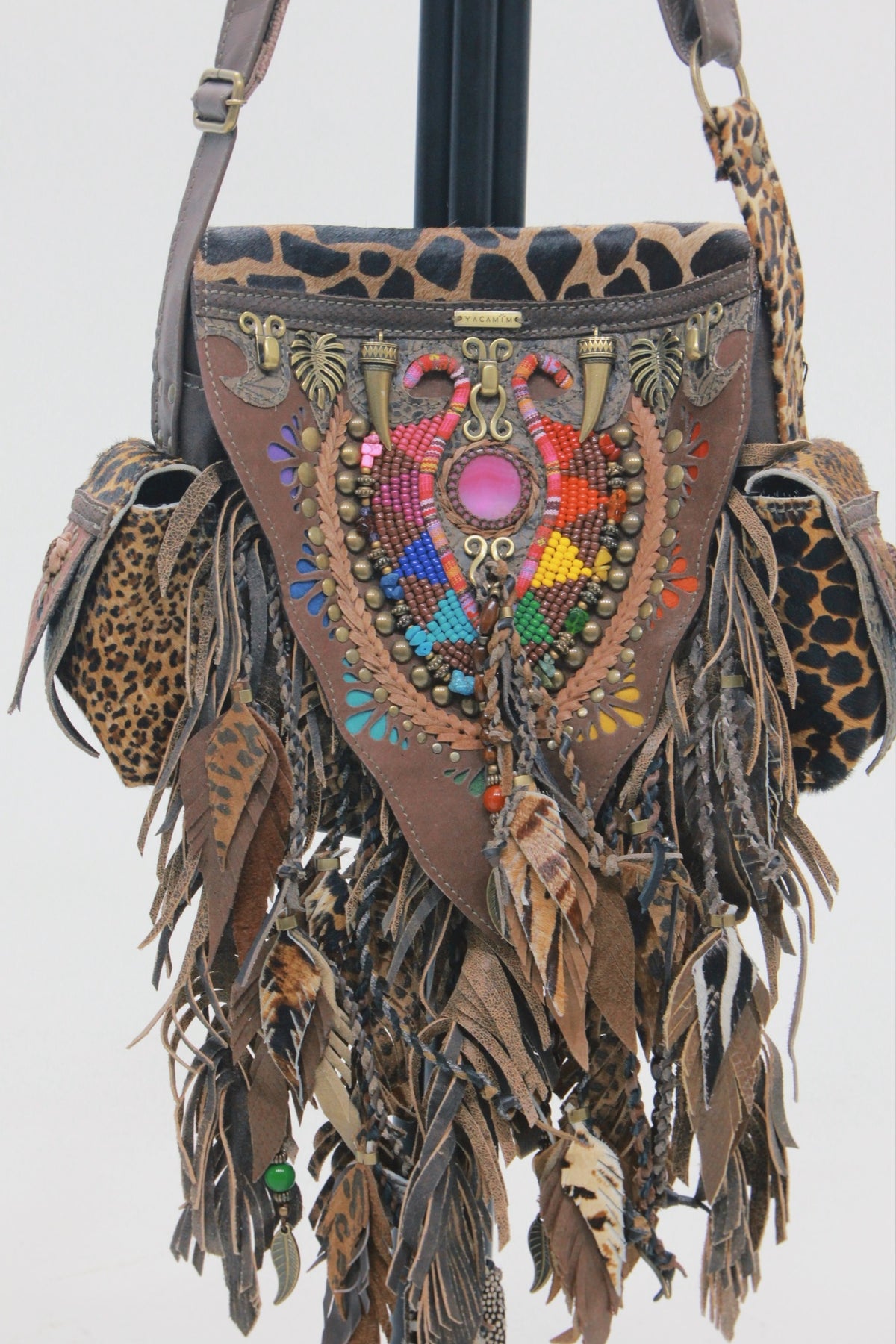 Bolsa De Couro Artesanal Pequena Yacamim #634