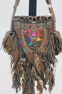 Bolsa De Couro Artesanal Pequena Yacamim #634