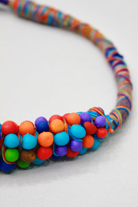Colar Artesanal De Cordas Coloridas Yacamim #393