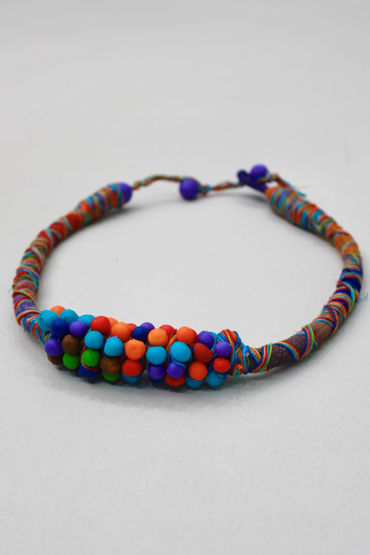 Colar Artesanal De Cordas Coloridas Yacamim #393