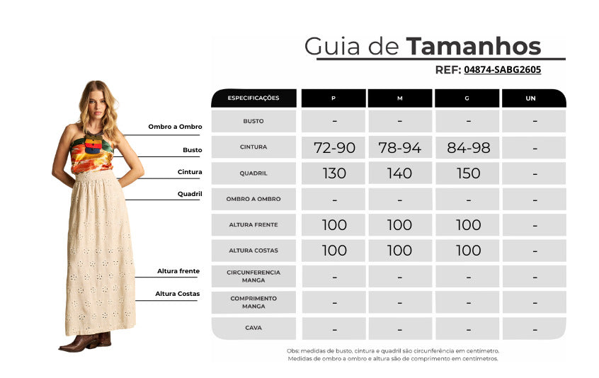 Saia Longa De Linho Evasê Bege Bordada Yacamim G10