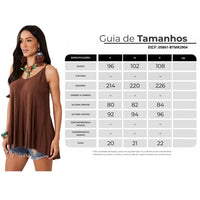 Bata Ampla 100% Algodão Gaze Marrakesh Marrom Yacamim B11