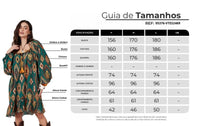 Vestido Curto Verde Escuro Estampado Yacamim D14