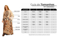 Kaftan Amplo Bege Estampado Yacamim