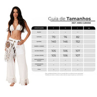 Calça Com Forro E Rendas Na Barra Branco Yacamim G3