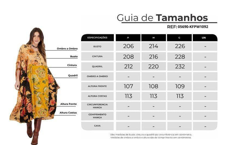 Kaftan Midi Amarelo E Preto Patchwork Yacamim J8