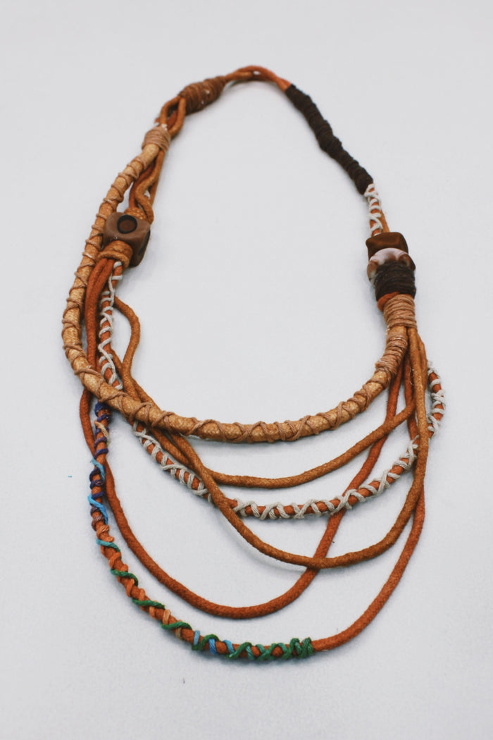 Colar Artesanal De Cordas Coloridas Yacamim #497