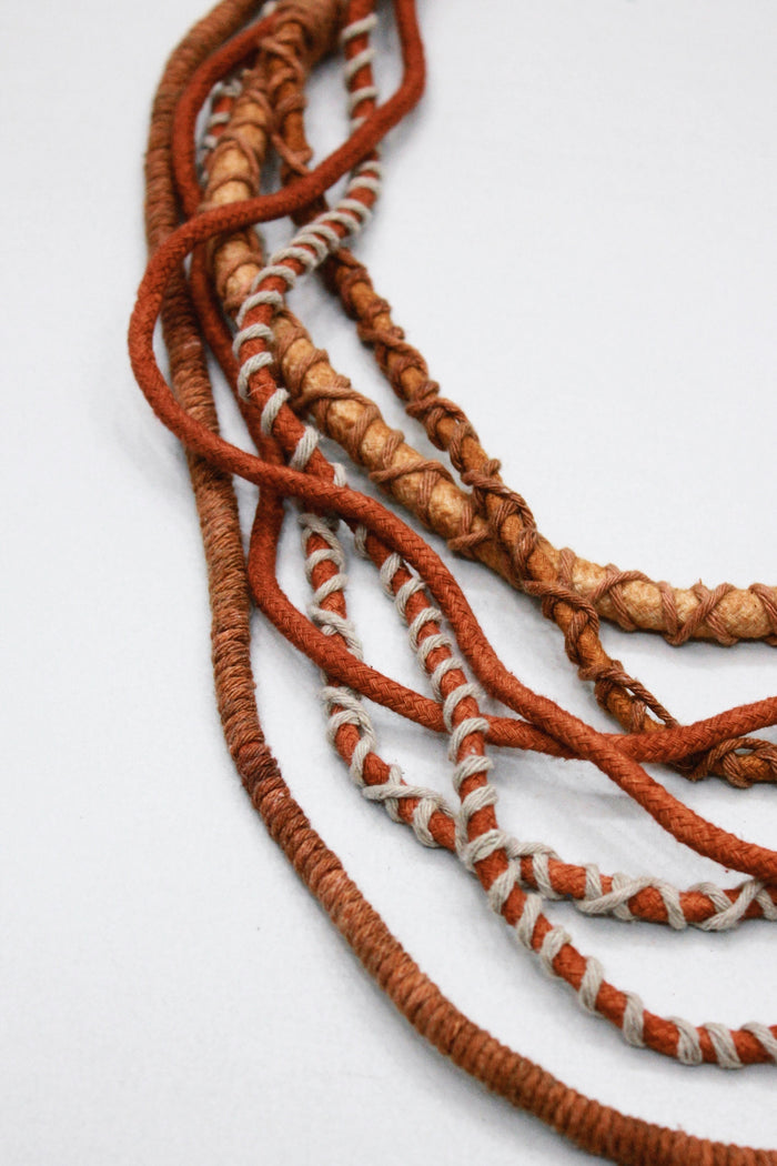 Colar Artesanal De Cordas Marrons Yacamim #411