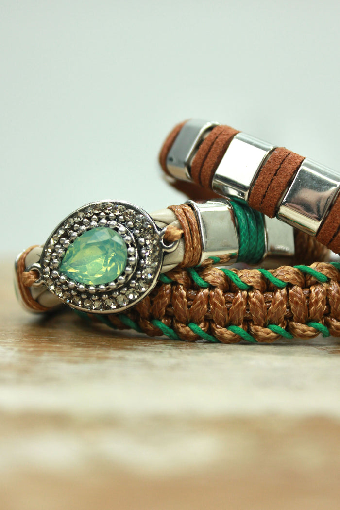 Kit De Pulseiras Com Pedra Yacamim #368