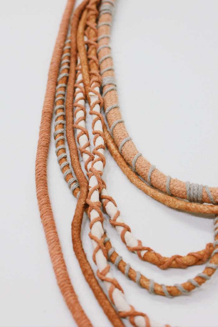 Colar Artesanal De Cordas Coloridas Yacamim #754