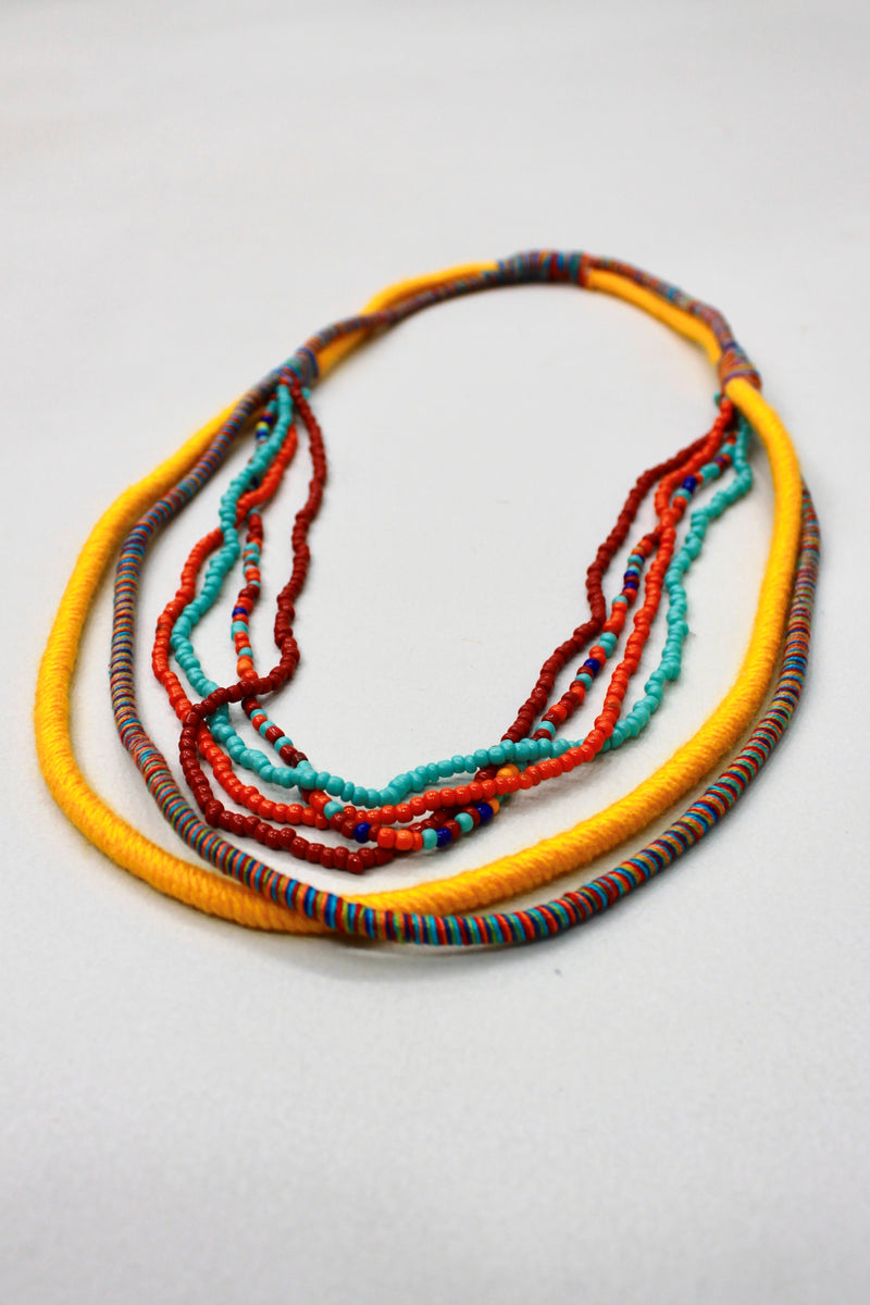 Colar Artesanal De Cordas Coloridas Yacamim #371