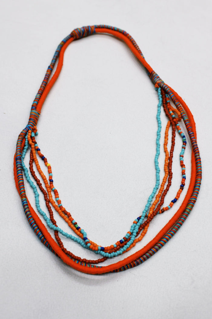 Colar Artesanal De Cordas Coloridas Yacamim #571