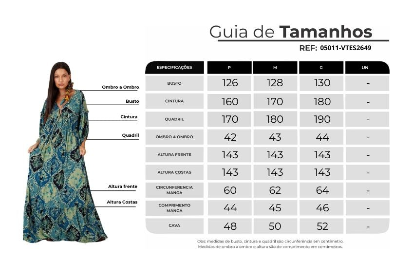 Vestido Longo Com Mangas Bufantes Verde Estampado Yacamim C11