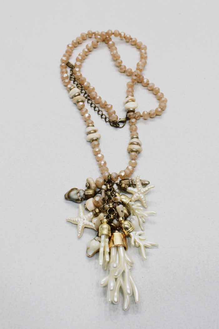 Colar Artesanal Com Mix De Pingentes Yacamim #629