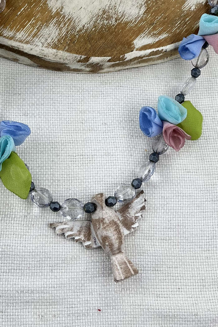 Colar Espírito Santo Flores Azuis Yacamim #169