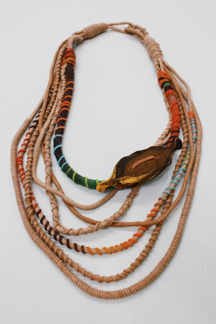 Colar Artesanal De Cordas Coloridas Yacamim #733