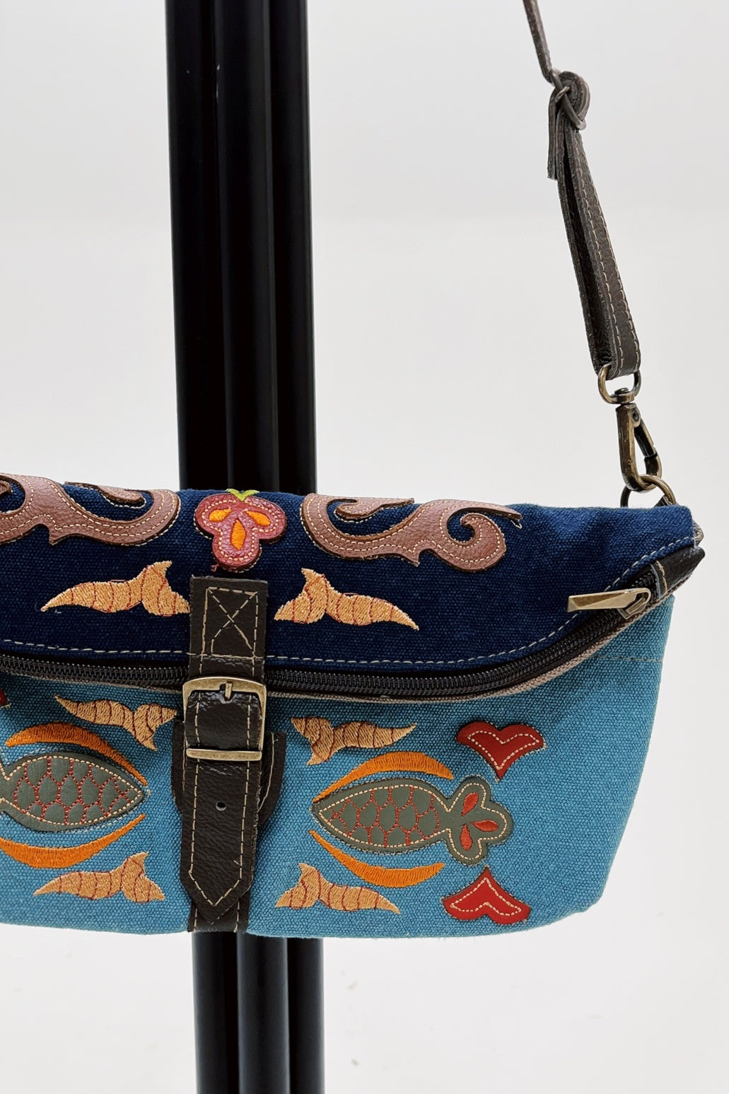 Bolsa Pochete De Lona Artesanal Yacamim #771