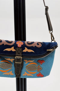 Bolsa Pochete De Lona Artesanal Yacamim #771