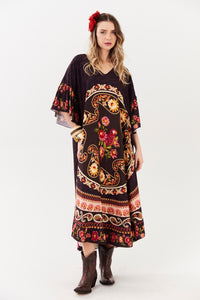 Vestido Amplo Midi Yacamim E19