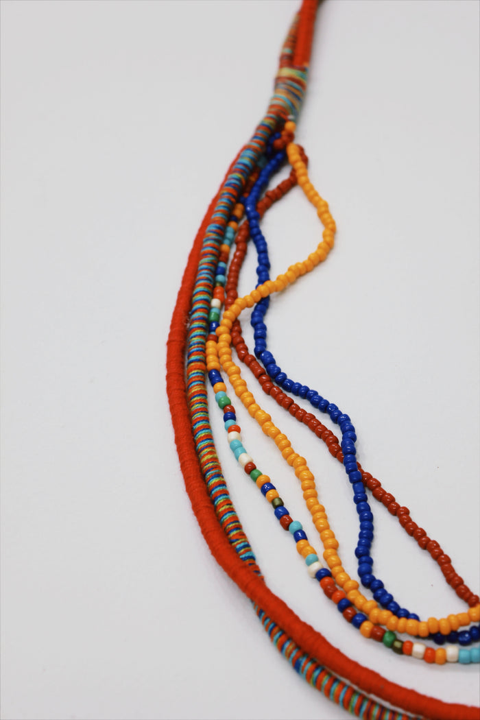 Colar Artesanal De Cordas Coloridas Yacamim #744