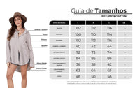 Chemise Amplo Cinza Escuro Listrado Yacamim L5