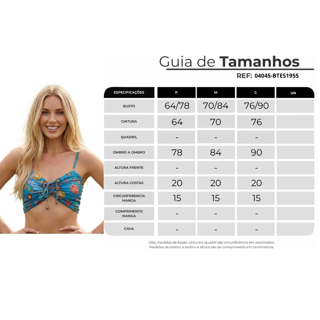 Top De Alças Reguláveis Estampado Yacamim B13