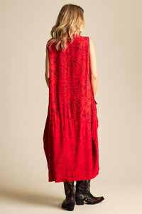 Vestido Midi Com Gola Rolê Vermelho Cashmere Yacamim