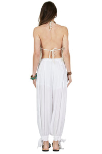 Calça Aladim Com Forro Branca Yacamim H10