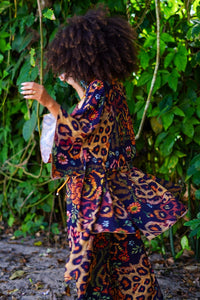 Kimono Curto Animal Print Coleção Bahêa Yacamim Q6