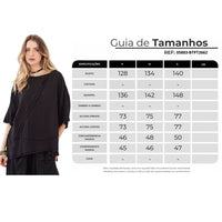 Bata Ampla 100% Algodão Gaze Marrakesh Preto Yacamim A6