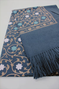 Cachecol Cashmere Marrom Cinza Escuro Yacamim #722